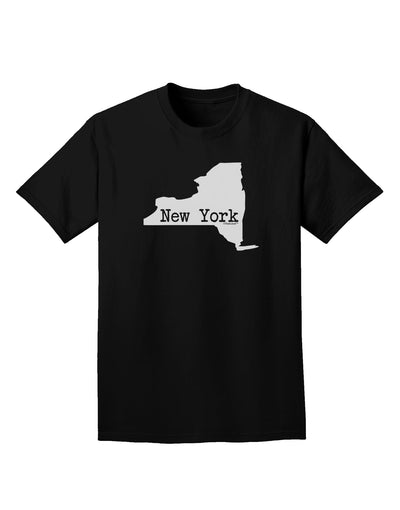 New York - United States Shape Adult Dark T-Shirt by TooLoud-Mens T-Shirt-TooLoud-Black-Small-Davson Sales