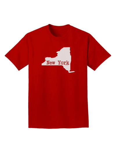 New York - United States Shape Adult Dark T-Shirt by TooLoud-Mens T-Shirt-TooLoud-Red-Small-Davson Sales