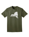 New York - United States Shape Adult Dark T-Shirt by TooLoud-Mens T-Shirt-TooLoud-Military-Green-Small-Davson Sales