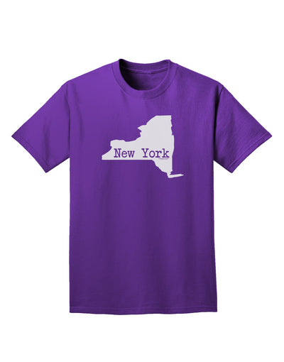 New York - United States Shape Adult Dark T-Shirt by TooLoud-Mens T-Shirt-TooLoud-Purple-Small-Davson Sales