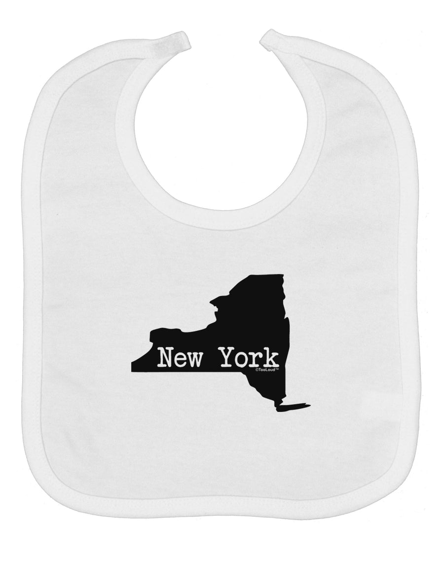 New York - United States Shape Baby Bib by TooLoud