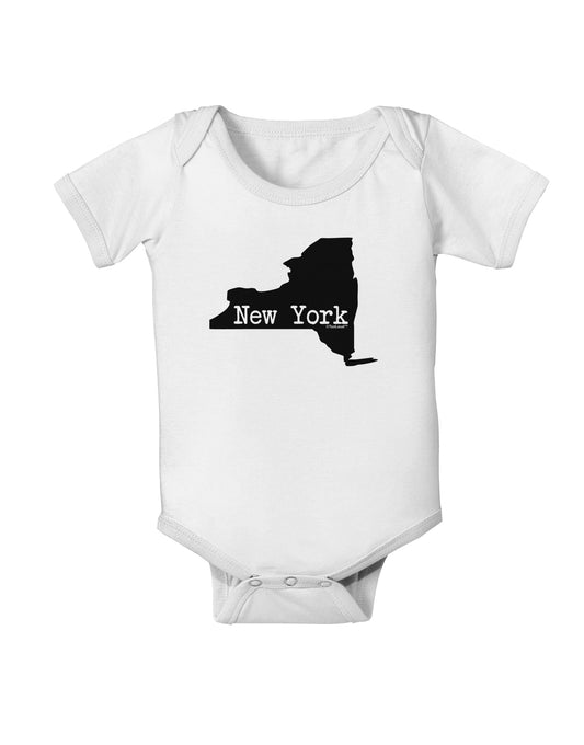 New York - United States Shape Baby Romper Bodysuit by TooLoud-Baby Romper-TooLoud-White-06-Months-Davson Sales