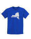 New York - United States Shape Childrens Dark T-Shirt by TooLoud-Childrens T-Shirt-TooLoud-Royal-Blue-X-Small-Davson Sales