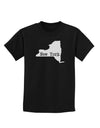 New York - United States Shape Childrens Dark T-Shirt by TooLoud-Childrens T-Shirt-TooLoud-Black-X-Small-Davson Sales