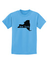 New York - United States Shape Childrens T-Shirt by TooLoud-Childrens T-Shirt-TooLoud-Aquatic-Blue-X-Small-Davson Sales