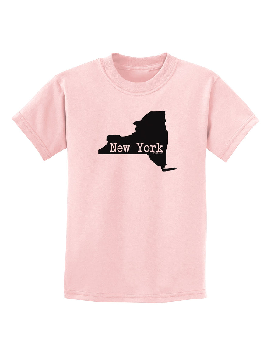 New York - United States Shape Childrens T-Shirt by TooLoud-Childrens T-Shirt-TooLoud-White-X-Small-Davson Sales