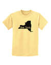 New York - United States Shape Childrens T-Shirt by TooLoud-Childrens T-Shirt-TooLoud-Daffodil-Yellow-X-Small-Davson Sales