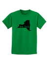 New York - United States Shape Childrens T-Shirt by TooLoud-Childrens T-Shirt-TooLoud-Kelly-Green-X-Small-Davson Sales