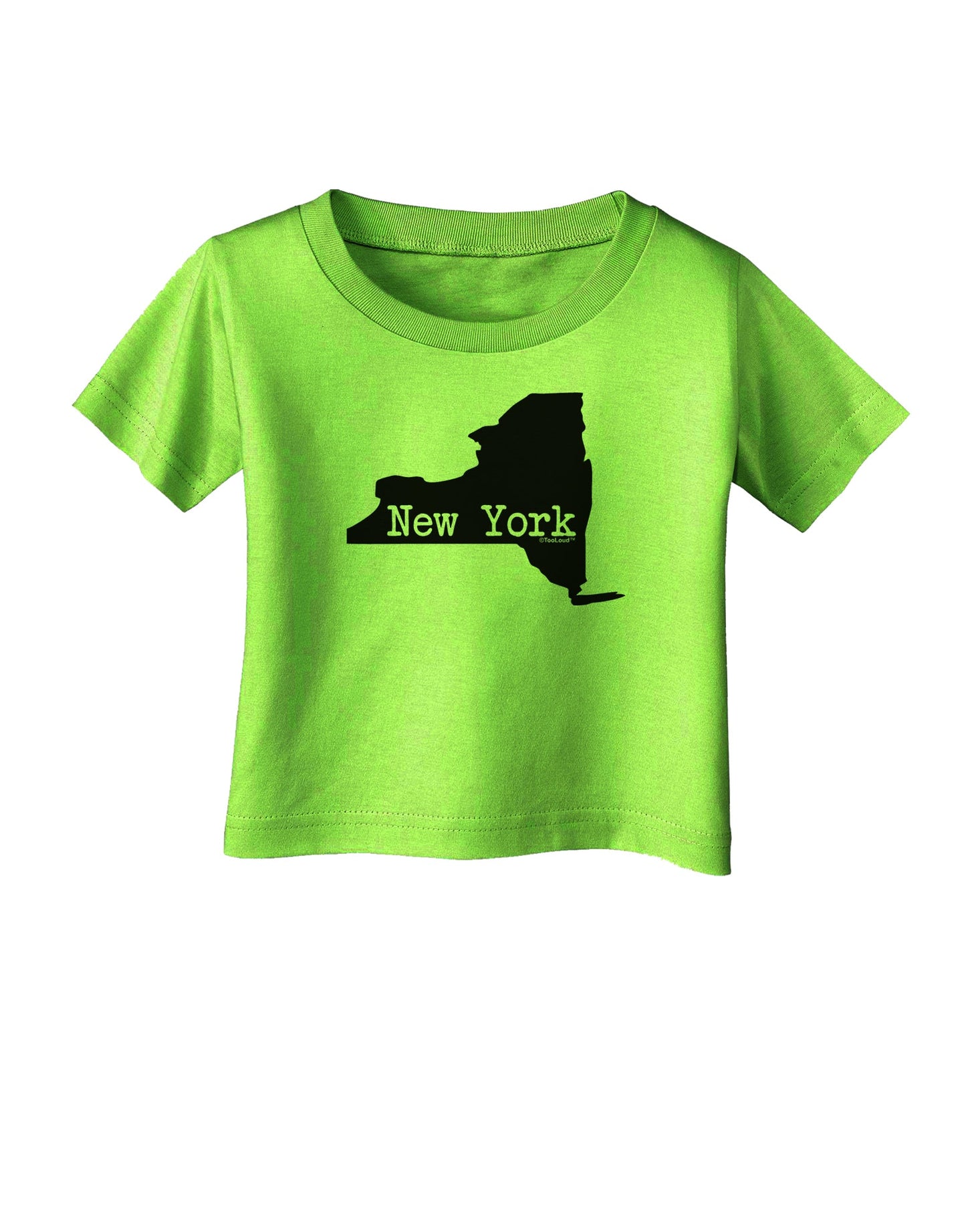 New York - United States Shape Infant T-Shirt by TooLoud-Infant T-Shirt-TooLoud-Lime-Green-06-Months-Davson Sales
