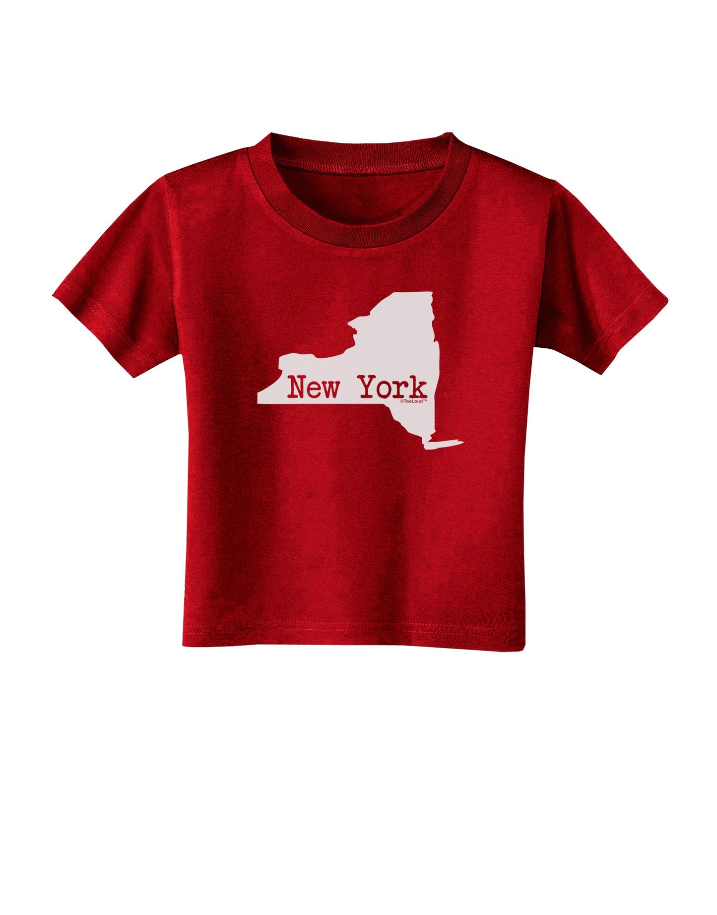 New York - United States Shape Toddler T-Shirt Dark by TooLoud-Toddler T-Shirt-TooLoud-Red-2T-Davson Sales