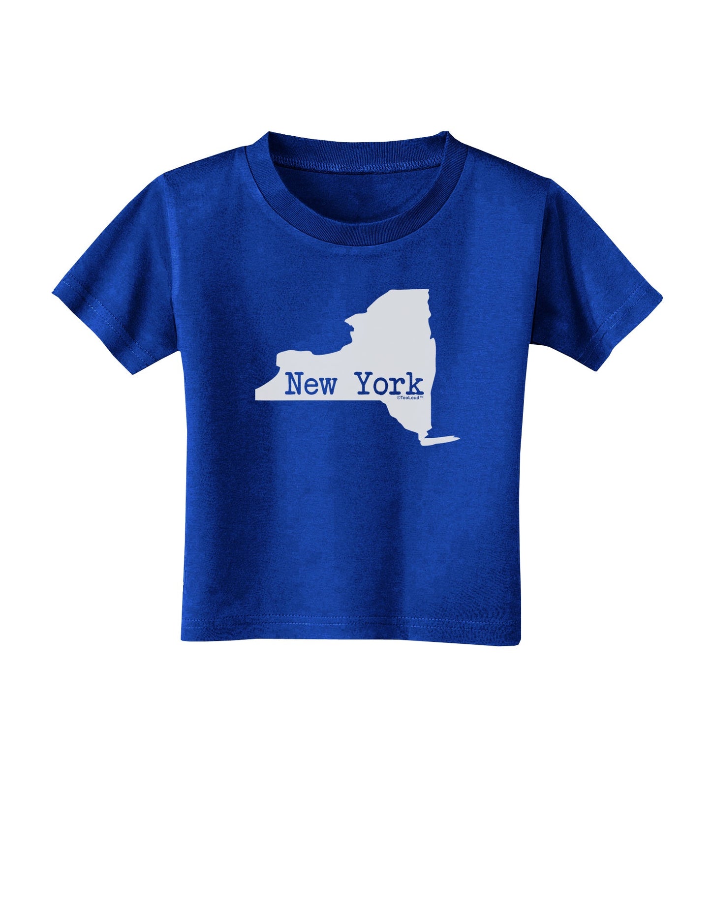 New York - United States Shape Toddler T-Shirt Dark by TooLoud-Toddler T-Shirt-TooLoud-Royal-Blue-2T-Davson Sales