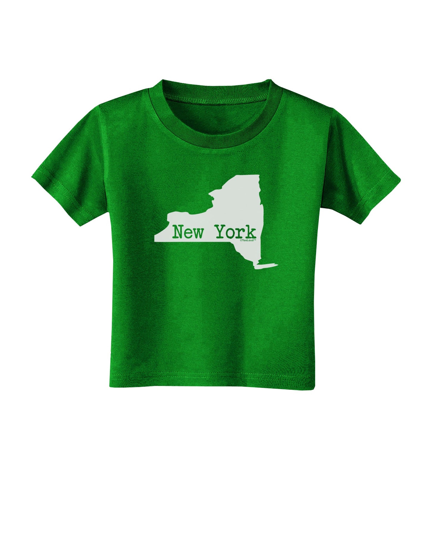 New York - United States Shape Toddler T-Shirt Dark by TooLoud-Toddler T-Shirt-TooLoud-Clover-Green-2T-Davson Sales