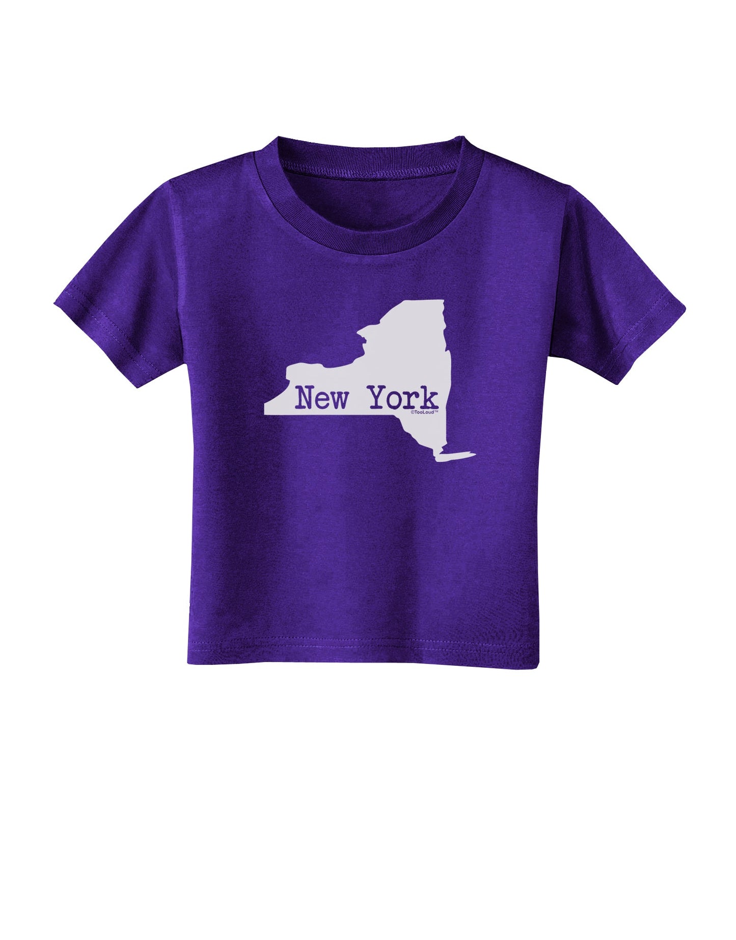 New York - United States Shape Toddler T-Shirt Dark by TooLoud-Toddler T-Shirt-TooLoud-Purple-2T-Davson Sales