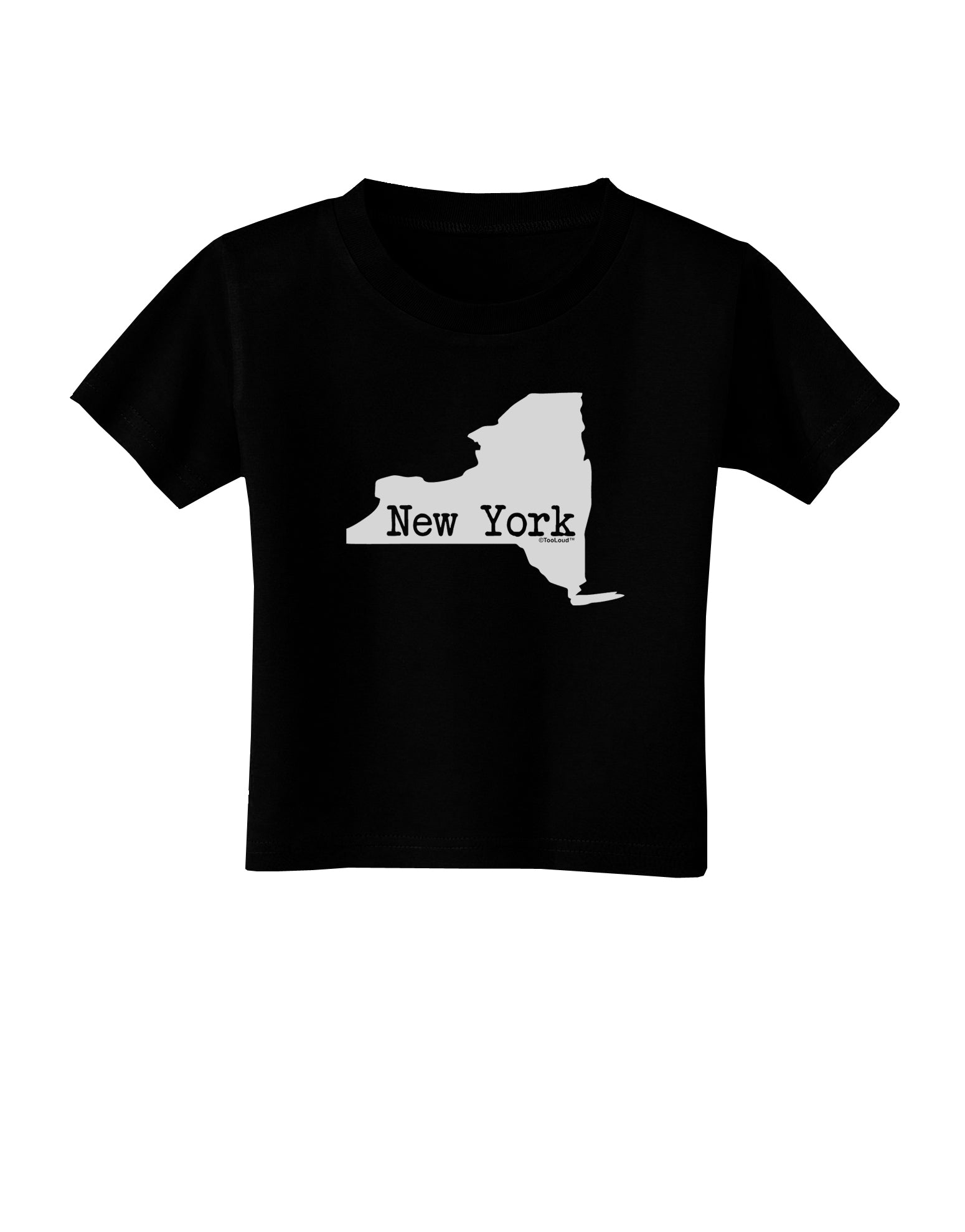 New York - United States Shape Toddler T-Shirt Dark by TooLoud-Toddler T-Shirt-TooLoud-Black-2T-Davson Sales
