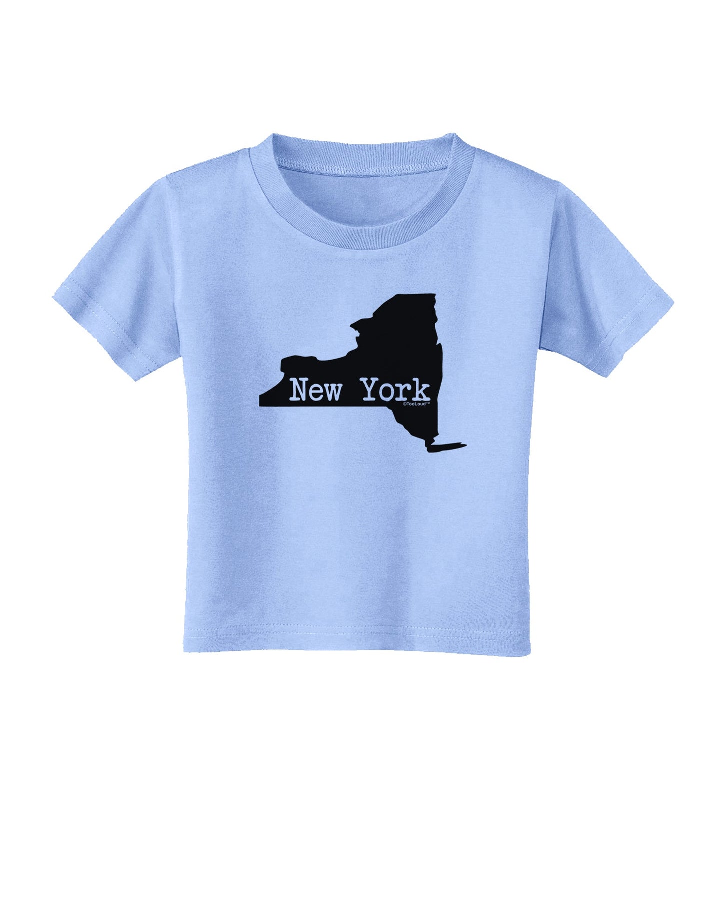 New York - United States Shape Toddler T-Shirt by TooLoud-Toddler T-Shirt-TooLoud-Aquatic-Blue-2T-Davson Sales