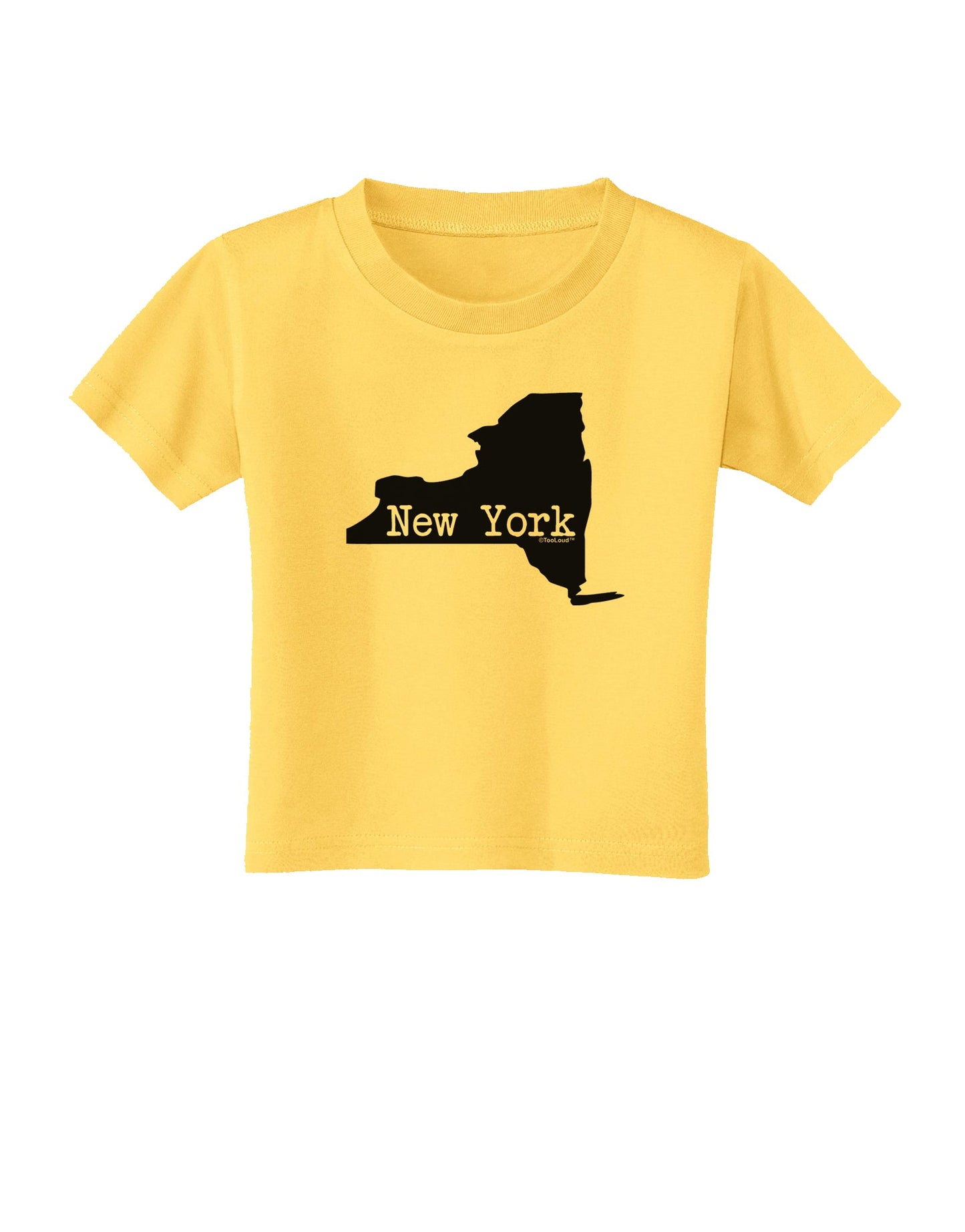 New York - United States Shape Toddler T-Shirt by TooLoud-Toddler T-Shirt-TooLoud-Yellow-2T-Davson Sales