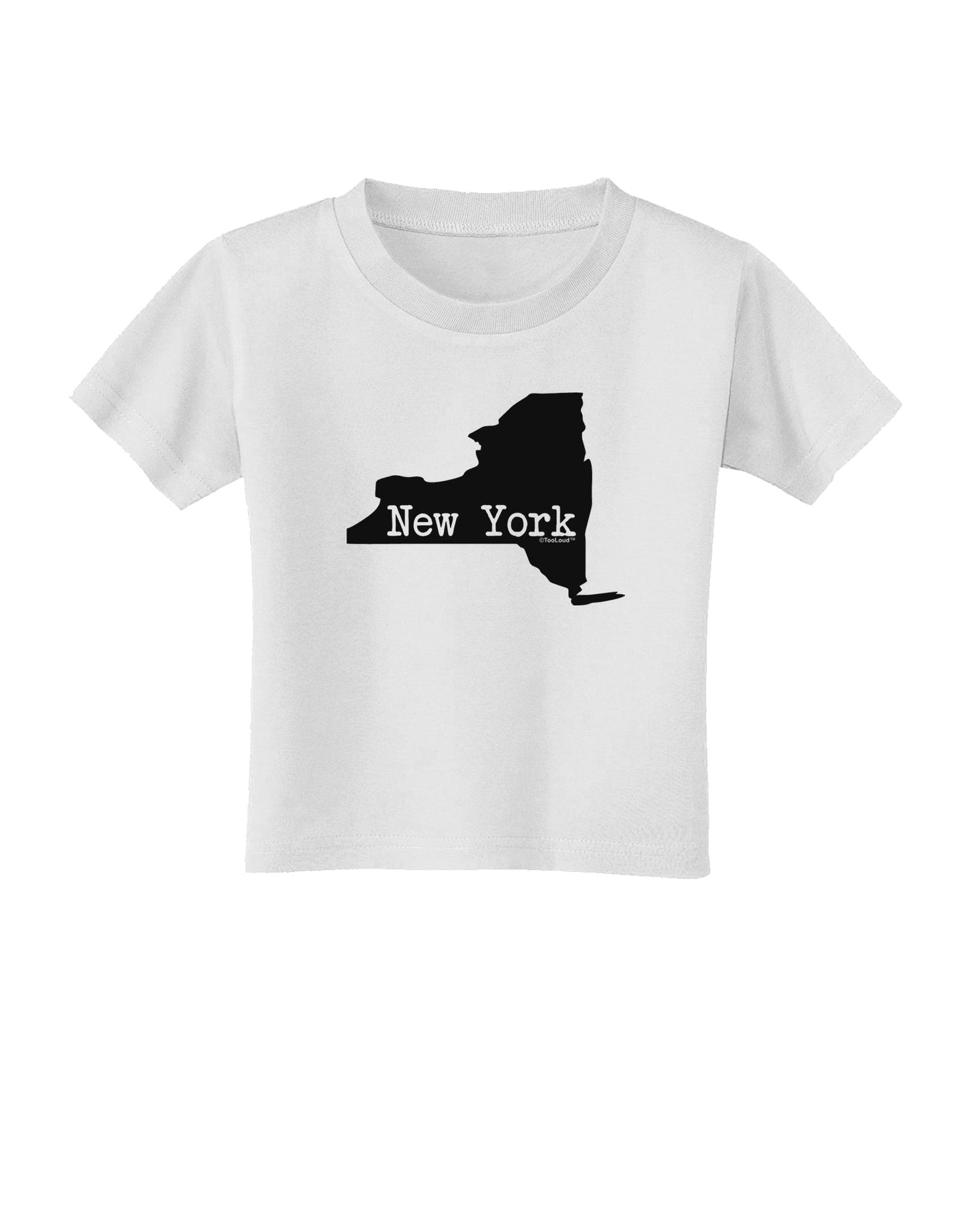 New York - United States Shape Toddler T-Shirt by TooLoud-Toddler T-Shirt-TooLoud-White-2T-Davson Sales