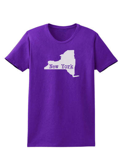 New York - United States Shape Womens Dark T-Shirt by TooLoud-Womens T-Shirt-TooLoud-Purple-X-Small-Davson Sales