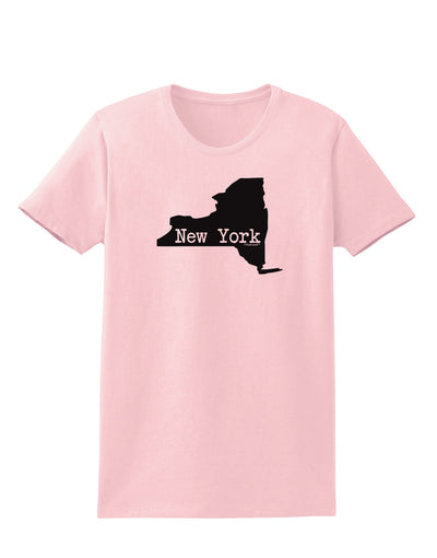 New York - United States Shape Womens T-Shirt by TooLoud-Womens T-Shirt-TooLoud-PalePink-X-Small-Davson Sales