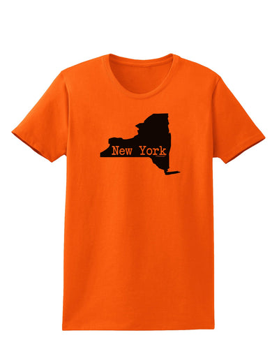 New York - United States Shape Womens T-Shirt by TooLoud-Womens T-Shirt-TooLoud-Orange-X-Small-Davson Sales