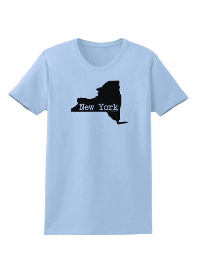 New York - United States Shape Womens T-Shirt by TooLoud-Womens T-Shirt-TooLoud-Light-Blue-X-Small-Davson Sales