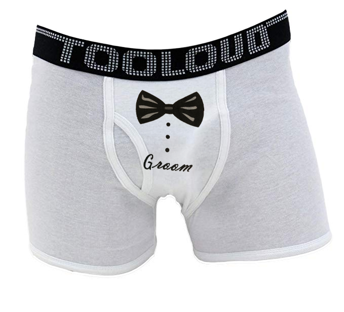 Tuxedo - Groom Boxer Briefs, Wedding Tuxedo Underwear for Men-Boxer Briefs-TooLoud-White-Small-Davson Sales