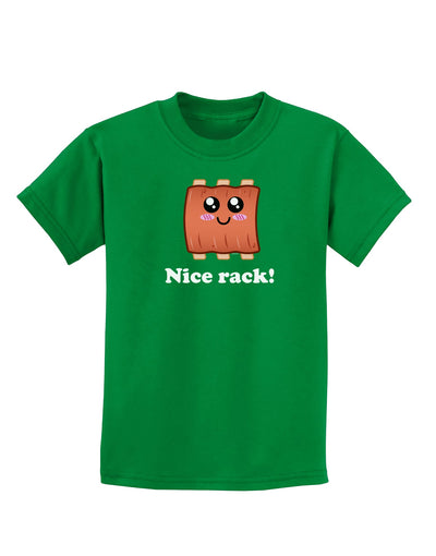 Nice Rack Childrens Dark T-Shirt-Childrens T-Shirt-TooLoud-Kelly-Green-X-Small-Davson Sales