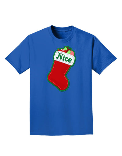 Nice Stocking Cute Christmas Adult Dark T-Shirt-Mens T-Shirt-TooLoud-Royal-Blue-Small-Davson Sales