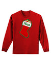 Nice Stocking Cute Christmas Adult Long Sleeve Dark T-Shirt-TooLoud-Red-Small-Davson Sales