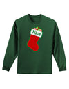 Nice Stocking Cute Christmas Adult Long Sleeve Dark T-Shirt-TooLoud-Dark-Green-Small-Davson Sales