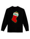 Nice Stocking Cute Christmas Adult Long Sleeve Dark T-Shirt-TooLoud-Black-Small-Davson Sales