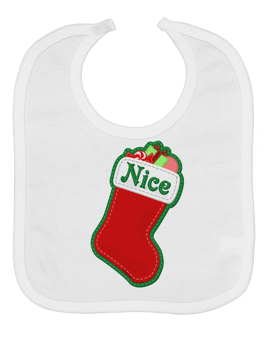 Nice Stocking Cute Christmas Baby Bib