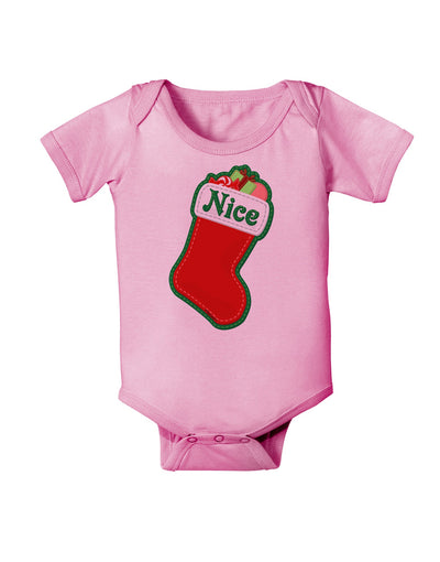 Nice Stocking Cute Christmas Baby Romper Bodysuit-Baby Romper-TooLoud-Light-Pink-06-Months-Davson Sales