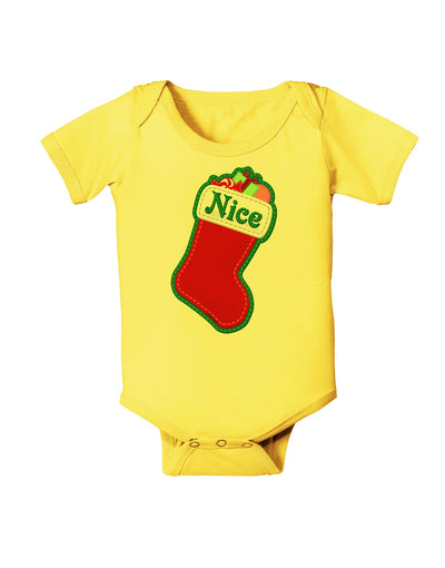 Nice Stocking Cute Christmas Baby Romper Bodysuit-Baby Romper-TooLoud-Yellow-06-Months-Davson Sales