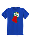 Nice Stocking Cute Christmas Childrens Dark T-Shirt-Childrens T-Shirt-TooLoud-Royal-Blue-X-Small-Davson Sales