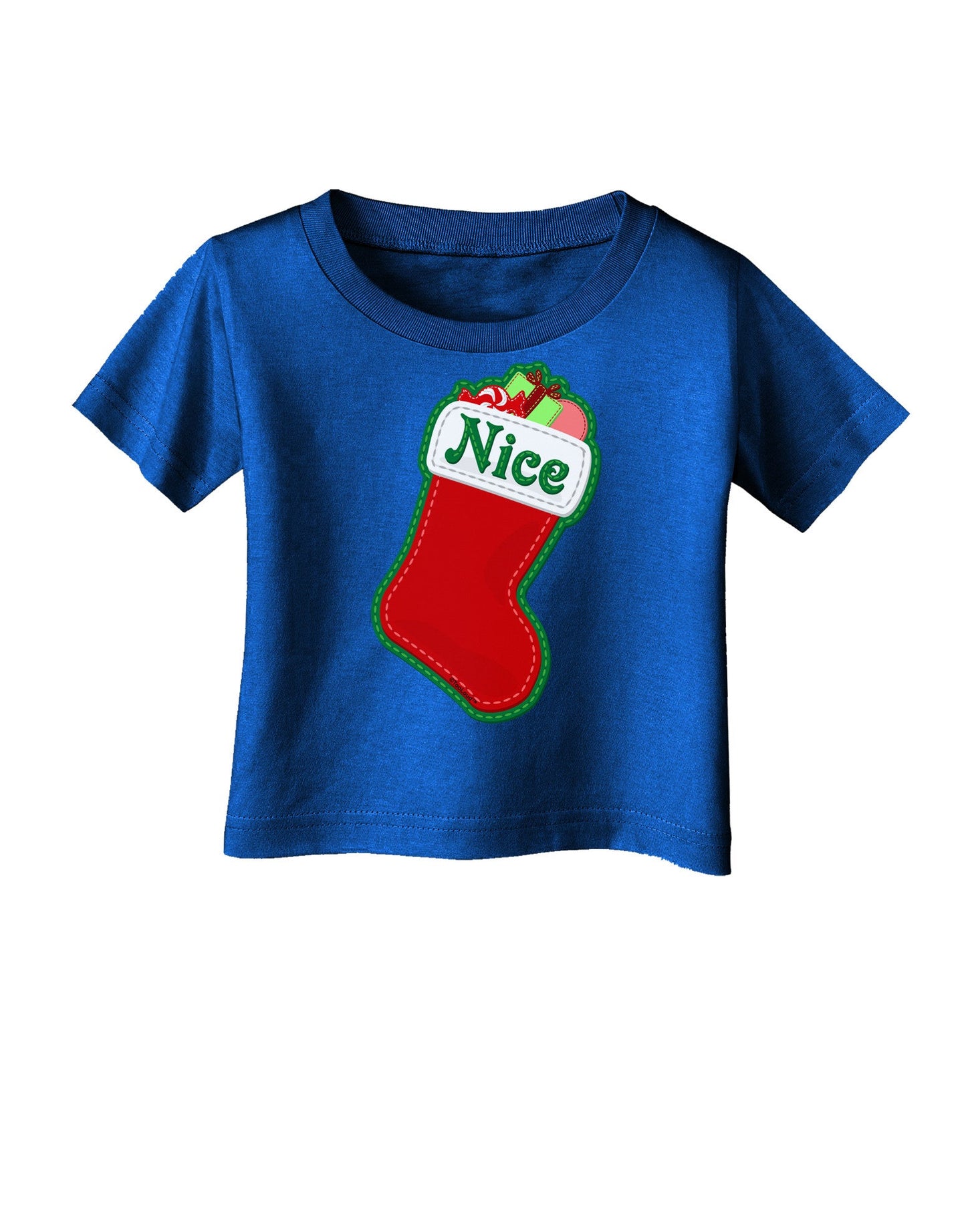 Nice Stocking Cute Christmas Infant T-Shirt Dark-Infant T-Shirt-TooLoud-Royal-Blue-06-Months-Davson Sales