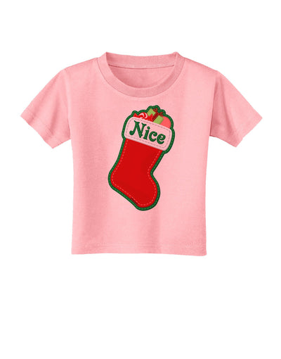 Nice Stocking Cute Christmas Toddler T-Shirt-Toddler T-Shirt-TooLoud-Candy-Pink-2T-Davson Sales