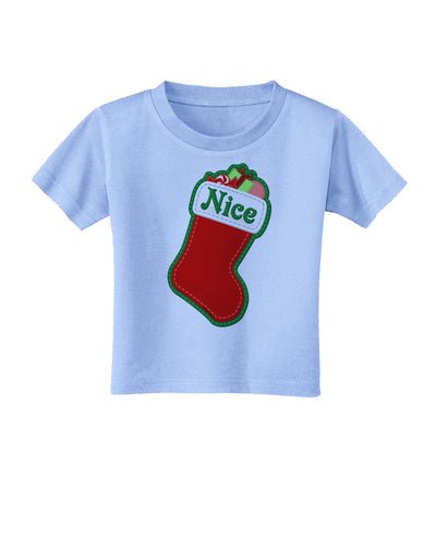 Nice Stocking Cute Christmas Toddler T-Shirt-Toddler T-Shirt-TooLoud-Aquatic-Blue-2T-Davson Sales