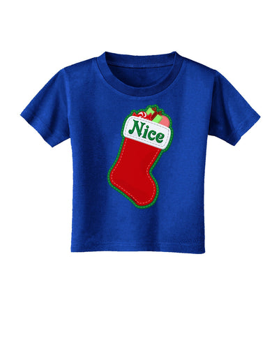 Nice Stocking Cute Christmas Toddler T-Shirt Dark-Toddler T-Shirt-TooLoud-Royal-Blue-2T-Davson Sales