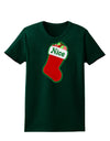 Nice Stocking Cute Christmas Womens Dark T-Shirt-TooLoud-Forest-Green-Small-Davson Sales