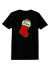 Nice Stocking Cute Christmas Womens Dark T-Shirt-TooLoud-Black-X-Small-Davson Sales