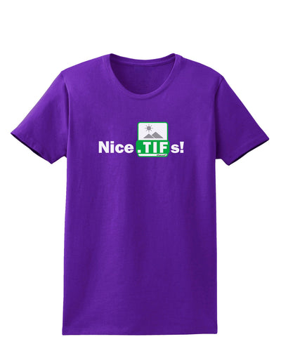 Nice Tifs Womens Dark T-Shirt-TooLoud-Purple-X-Small-Davson Sales