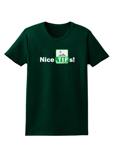 Nice Tifs Womens Dark T-Shirt-TooLoud-Forest-Green-Small-Davson Sales