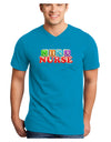 Nicu Nurse Adult Dark V-Neck T-Shirt-TooLoud-Turquoise-Small-Davson Sales