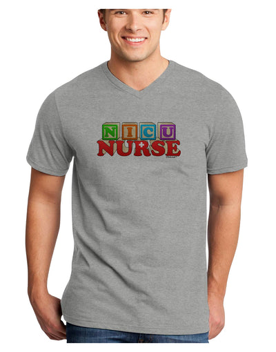 Nicu Nurse Adult V-Neck T-shirt-Mens V-Neck T-Shirt-TooLoud-HeatherGray-Small-Davson Sales