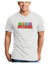 Nicu Nurse Adult V-Neck T-shirt-Mens V-Neck T-Shirt-TooLoud-White-Small-Davson Sales