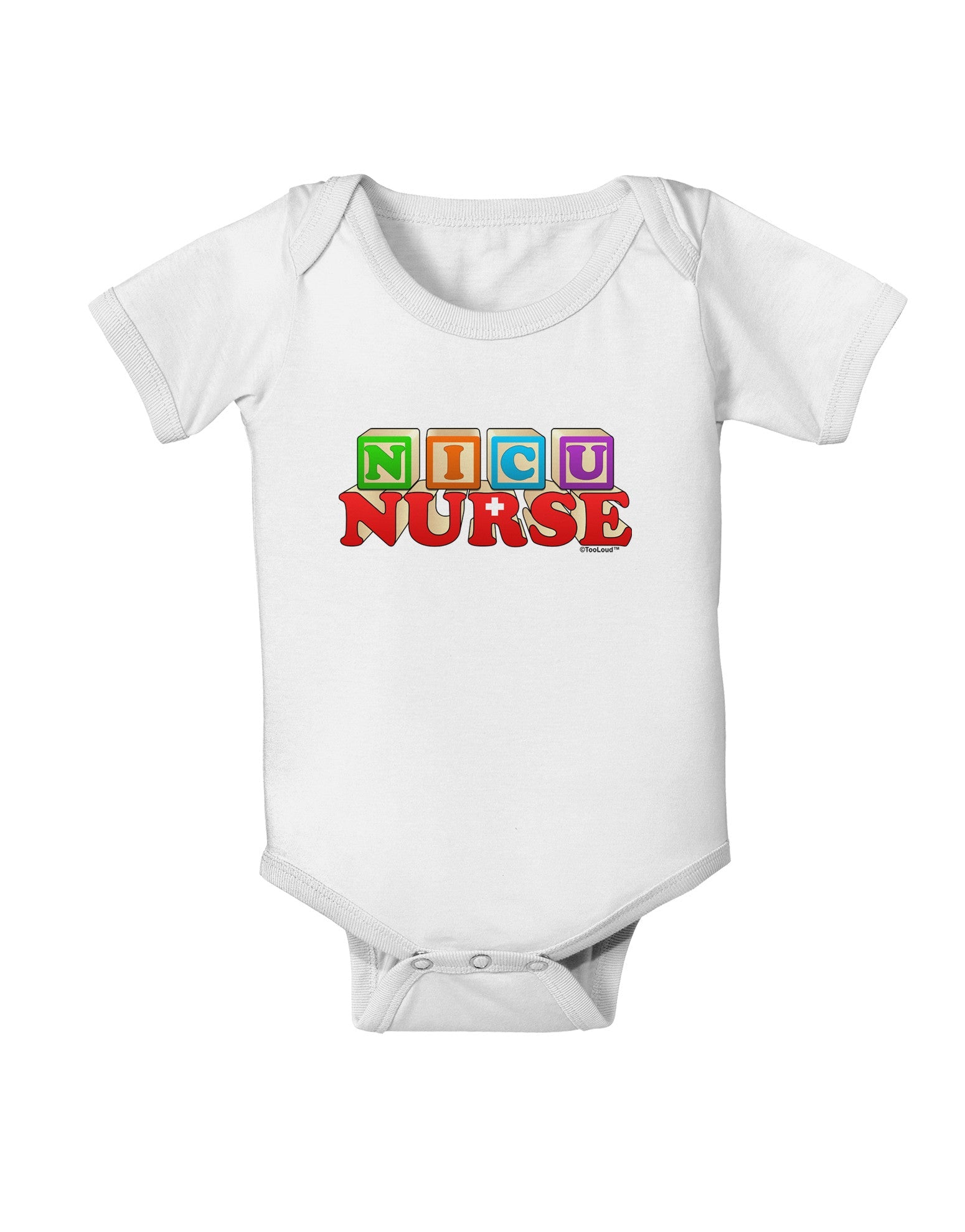 Nicu Nurse Baby Romper Bodysuit-Baby Romper-TooLoud-White-06-Months-Davson Sales
