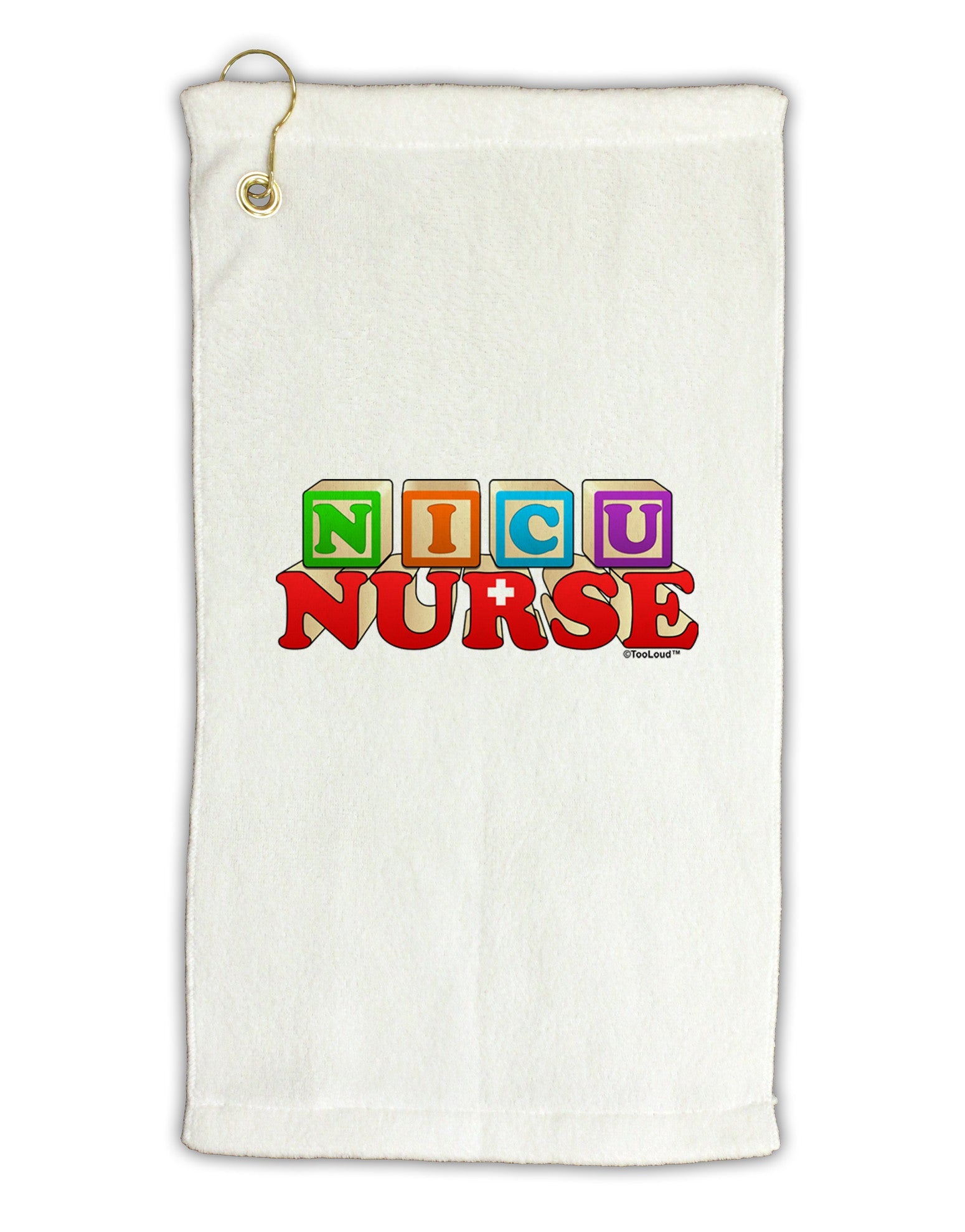 Nicu Nurse Micro Terry Gromet Golf Towel 16 x 25 inch-Golf Towel-TooLoud-White-Davson Sales