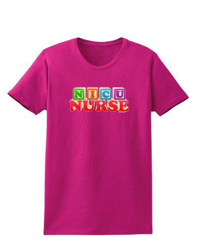 Nicu Nurse Womens Dark T-Shirt-TooLoud-Hot-Pink-Small-Davson Sales