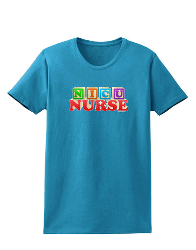 Nicu Nurse Womens Dark T-Shirt-TooLoud-Turquoise-X-Small-Davson Sales